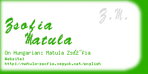 zsofia matula business card